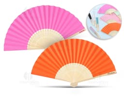 Leque Colorido de Bamboo: Design Moderno e Artístico para Brindes Corporativos. Perfeito para eventos e brindes, com cores