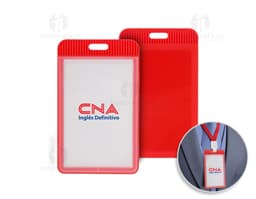Porta Crachá Plástico - Mantenha seus cartões de identificação protegidos e organizados. Ideal para eventos corporativos e