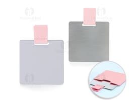 Espelho de aço inox, ideal para presentear! Design elegante e resistente, perfeito para levar sempre consigo.