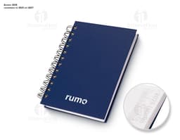 Agenda 2025 Cromato em capa dura na cor prata com detalhes em cromado.