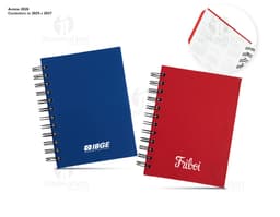 Capa emborrachada da Agenda 2025 em azul marinho com detalhes dourados e elástico para fechamento.