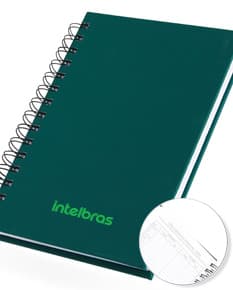 Agenda 2025 emborrachada com capa azul marinho e detalhes em dourado.