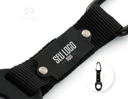 Suporte para Garrafa de cor preta em formato de espiral.