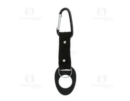 Suporte para Garrafa de cor preta em formato de espiral.