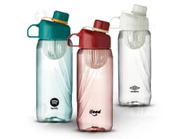 Squeeze plástico de 800ml para líquidos. Embalagem transparente, clean e saudável. Ideal para hidratação e cuidados de