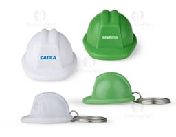 Chaveiro Capacete EPI em formatos de glass, button, icon e element, com design colorido e glossy. Item redondo e brilhante