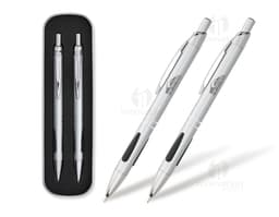 Conjunto caneta e lapiseira de metal para escrita, desenho e trabalho de alta qualidade. Perfeito para escritório, escola e