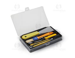 Kit de ferramentas 4 peças com chave de fenda, equipamento de qualidade em aço para carpintaria e reparos em geral. Prático e