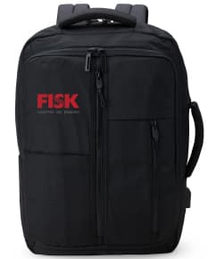 Mochila de nylon 21 litros preta e elegante para viagens e negócios. Compacta e espaçosa, ideal para armazenar seus pertences