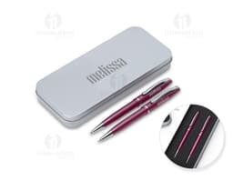 Conjunto caneta e lapiseira metal: ferramentas de escrita de alta qualidade para seu negócio. Ideais para uso no escritório