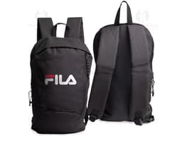 Mochila RPET de 9 litros, ideal para viagens e passeios, com design moderno e elegante. Feita com material reciclado e