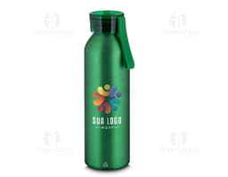 Garrafa térmica de aço inoxidável com copo de 500ml, ideal para armazenar líquidos quentes ou frios. Fabricada com material