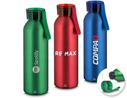 Garrafa térmica de aço inoxidável com copo de 500ml, ideal para armazenar líquidos quentes ou frios. Fabricada com material
