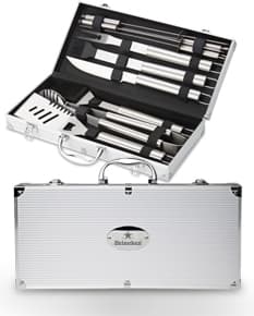 Kit Churrasco 10 Peças em Couro Vintage - Prático e elegante para suas aventuras gastronômicas ao ar livre. Com bolsa de
