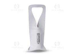 Dispositivo 3D de couro sintético contendo shoehorn, frasco, design de vase, metal, vidro, sinal de apoio, abridor de lata