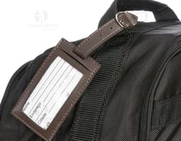 Tag Identificador de Bagagem em Metal Prateado para Viagens - Mantenha suas malas seguras e identificadas com essa prática