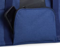 Bolsa para transporte de pets elegante e moderna em couro marrom. Ideal para viagens e passeios com seu animal de estimação.