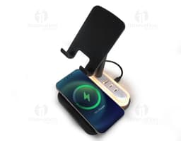 Base de carregamento com suporte para dispositivos eletrônicos modernos. Perfeita para manter seu celular, tablet ou laptop