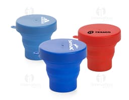 Copo retrátil de silicone 150ml - Ideal para viagens, este copo compacto e reutilizável é perfeito para bebidas quentes ou