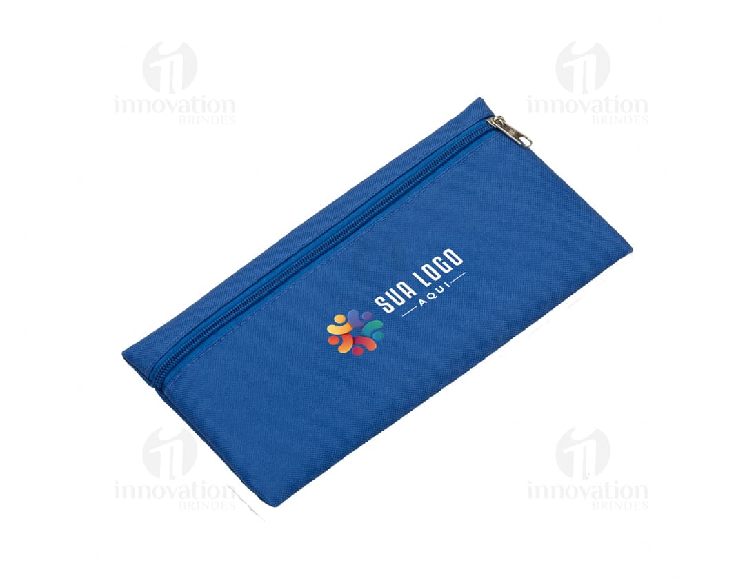 Nécessaire em nylon 600 com zíper resistente em diversas cores, ideal para guardar documentos, livros, material escolar e