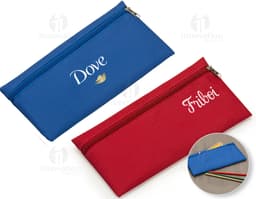 Nécessaire em nylon 600 com zíper resistente em diversas cores, ideal para guardar documentos, livros, material escolar e
