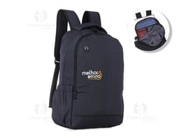 Mochila de poliéster para notebook - Ideal para viagens de negócios e lazer. Fabricada em nylon durável, possui compartimento