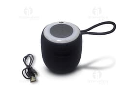 Caixa de som moderna em metal prateado ideal para ouvir música em alta qualidade. Conecte seu dispositivo eletrônico e
