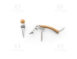 Conjunto de vinho contendo um saca-rolhas, abridor de garrafas, chave de fenda, faca, alicate, chave inglesa e outros