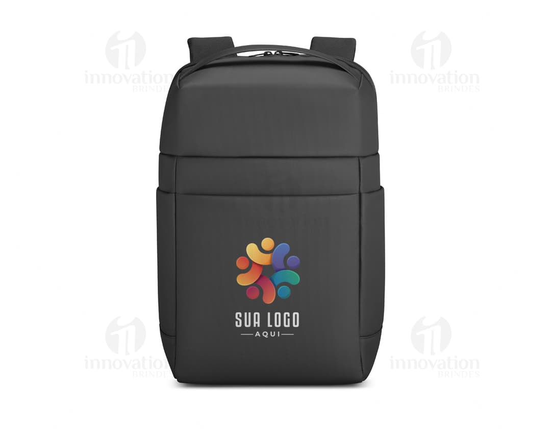 Mochila para Notebook Premium em cor preta, design moderno e resistente. Perfeito para transportar seu dispositivo eletrônico