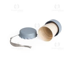 Copo retrátil plástico de 125ml em cor vermelha.