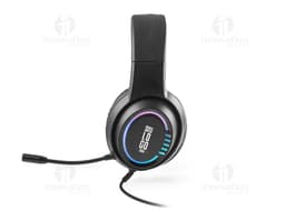 Fones de ouvido em metal prateado com design moderno, fechados com cadeado, simbolizando segurança e proteção. Conexão por