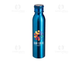 Garrafa Térmica Inox 800ml, na cor prata com tampa rosqueável e alça para transporte.