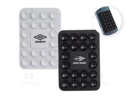Ventosa para Celular em cor preta, utilizada para fixar o celular em superfícies lisas e facilitar a visualização de