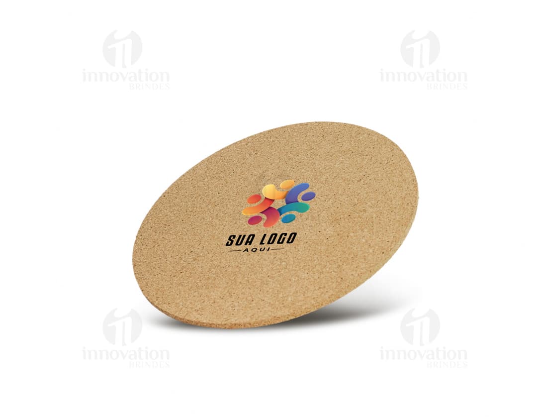 Descanso de Panela Cortiça 15cm - Produto em cortiça de 15cm de diâmetro para proteger superfícies de queimaduras de panelas