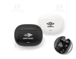 Fone de ouvido wireless na cor preta com design moderno e elegante.