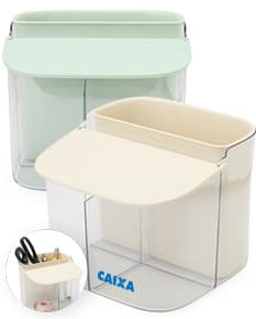 Organizador plástico moderno e elegante para a decoração de interiores, com design contemporâneo e espaço de armazenamento.