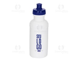 Squeeze Plástico 500ml em cor azul-transparente com tampa de rosca.
