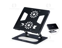 Suporte metálico para celular com rotação de 360º.