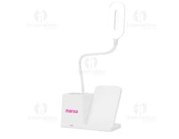 Luminária LED Multifuncional: Imagem de papel em branco, com design vazio de escritório contendo elementos gráficos como