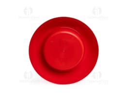 EcoPote Pet - Um design circular e futurista, feito de porcelana e metal, com um disco brilhante no centro. Lembrando um