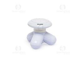 Mini Massageador Corporal portátil na cor rosa, com design ergonômico e pequeno tamanho para facilitar o uso em diversas