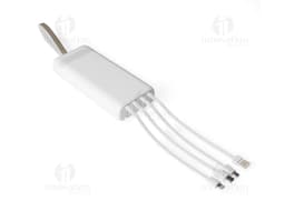 Power Bank de 20 mil mAh com lanterna e cabos.