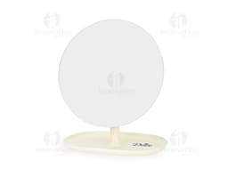 Espelho de Mesa Plástico com acabamento brilhante e base em plástico resistente.