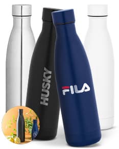 REBUFFON L Garrafa em aço inox 90 reciclado de parede dupla térmica isolada a vácuo e acabamento mate 810 mL