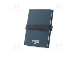 HILST Caderno A5 com capa dura em PU 50 reciclado estruturado em duas partes a primeira tem 128 páginas pautadas e a segunda