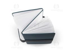HILST Caderno A5 com capa dura em PU 50 reciclado estruturado em duas partes a primeira tem 128 páginas pautadas e a segunda