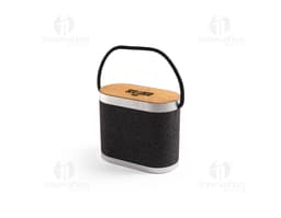 GUETTA Caixa de som de 15W com carregador wireless superrápido 15W e 2h de autonomia em bambu e PET 100 reciclado