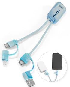 BERNERS Cabo USB superrápido 6 em 1 em PET 100 reciclado permite a tranferência de dados