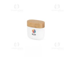 COBAIN Fones de ouvido wireless em ABS 100 reciclado e bambu com autonomia de 5h