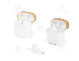 COBAIN Fones de ouvido wireless em ABS 100 reciclado e bambu com autonomia de 5h